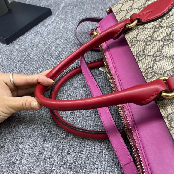 100% Authentic Gucci Leather Satchel Bag - Picture 8 of 14